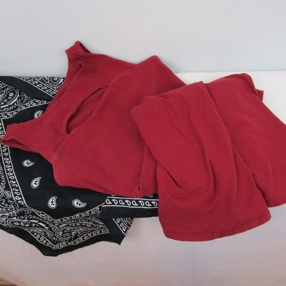 Maroon Knit Fit and Flare Sleeveless Dress - Picture 8 of 12